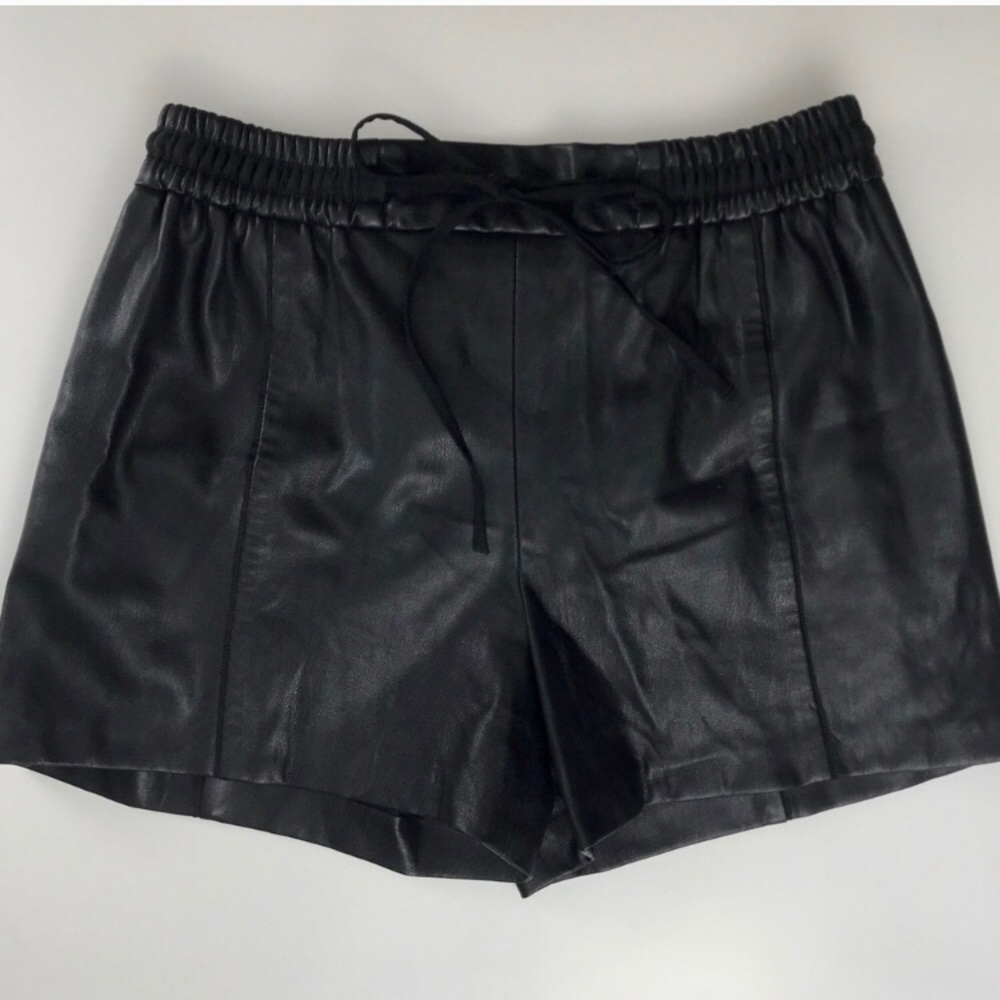 Zara high waisted vegan leather shorts